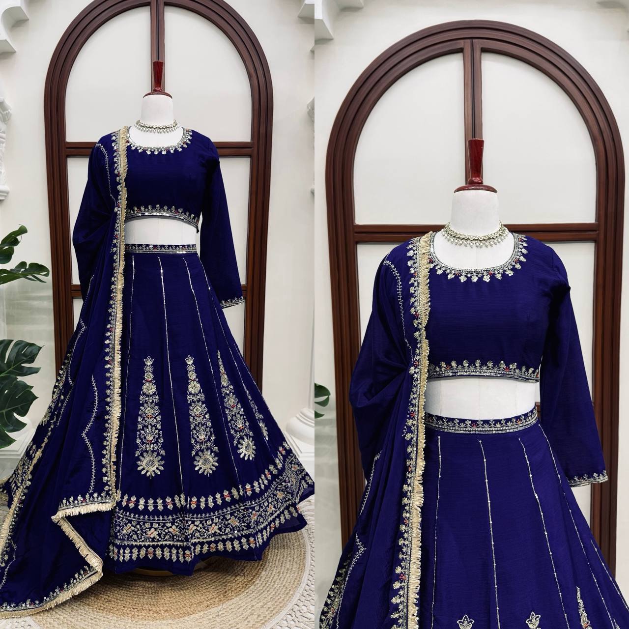 Radiant Rani Pink Silk Lehenga Choli Adorned with Opulent Heritage Floral Motifs and Intricate Zari Borders
